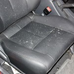 The car had perforated leather and the 3 days of rain water soaked the seats and saturated the foam cushion The car had perforated leather and the 3 days of rain water soaked the seats and saturated the foam cushion