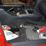 With the seats removed the entire area can be dried and cleaned With the seats removed the entire area can be dried and cleaned